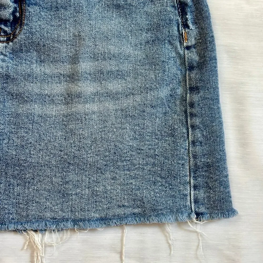 Wild Fable Denim Mini Skirt Blue Jean Women's Size 2 Mid Rise 5-Pocket